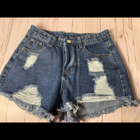 Miley Cyrus Max Azia denim shorts junior size 7 - Picture 2 of 7